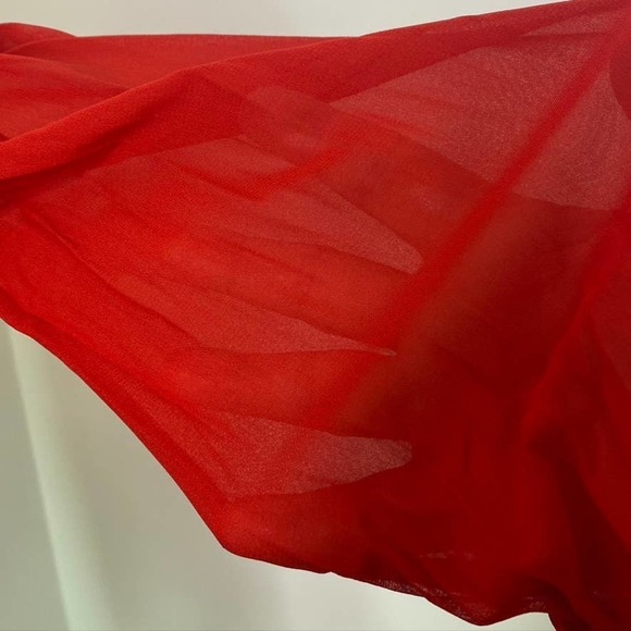 Vintage Morton Myles for Malcolm Charles red button front blouse - Picture 5 of 16